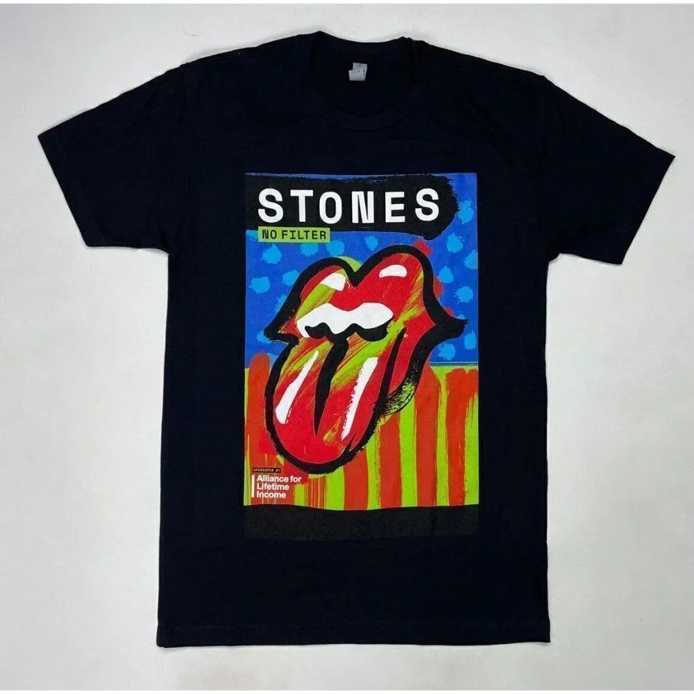 The Rolling Stones No Filter Graphic T-shirt Men Small Black Short Sleeve Music